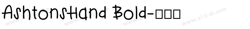 AshtonsHand Bold字体转换